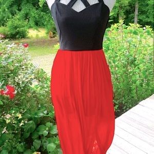Elegant Red & Black Rue 21 Dress NWOT ❤️‍🔥